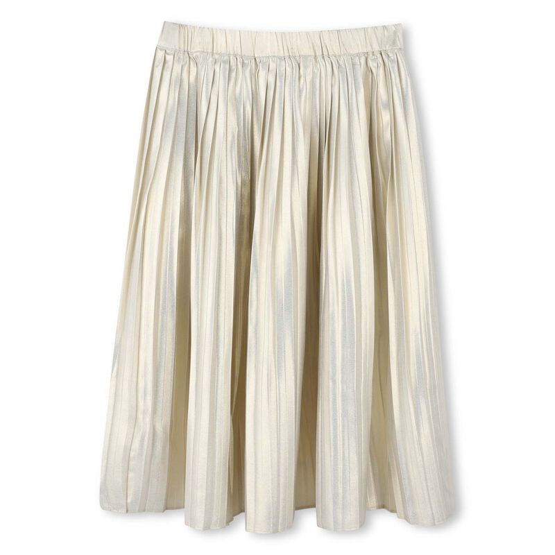 Michael Kors Pleated Voile Gold Midi Skirt 4Y - 10Y image number 1